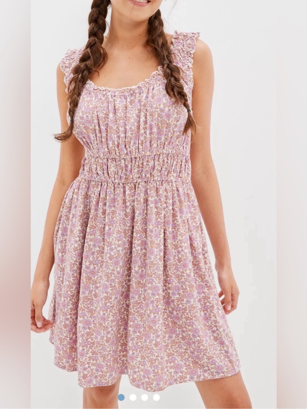 NWT American Eagle Outfitters Lavender Floral Smocked Sundress size S